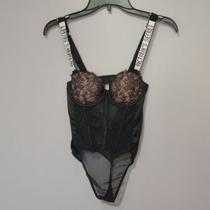 Victoria's Secret Lace Rhinestone Bodysuit